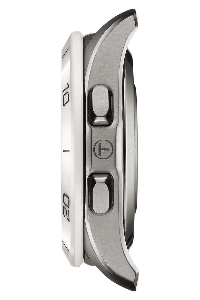 T-Touch Connect Sport Solar Smart Silicone Strap Watch, 43.75mm, Alternate, color, WHITE