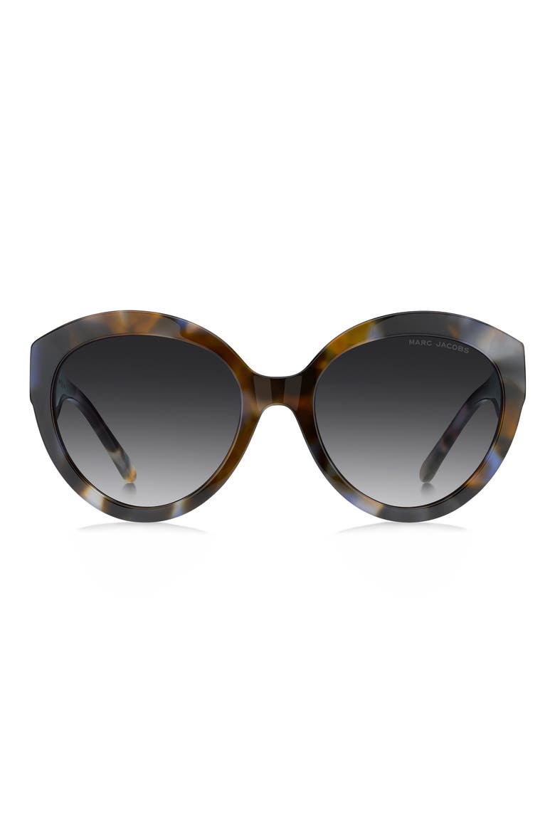 56mm Cateye Sunglasses, Main, color, BROWN BLUE HAVANA/ GREY