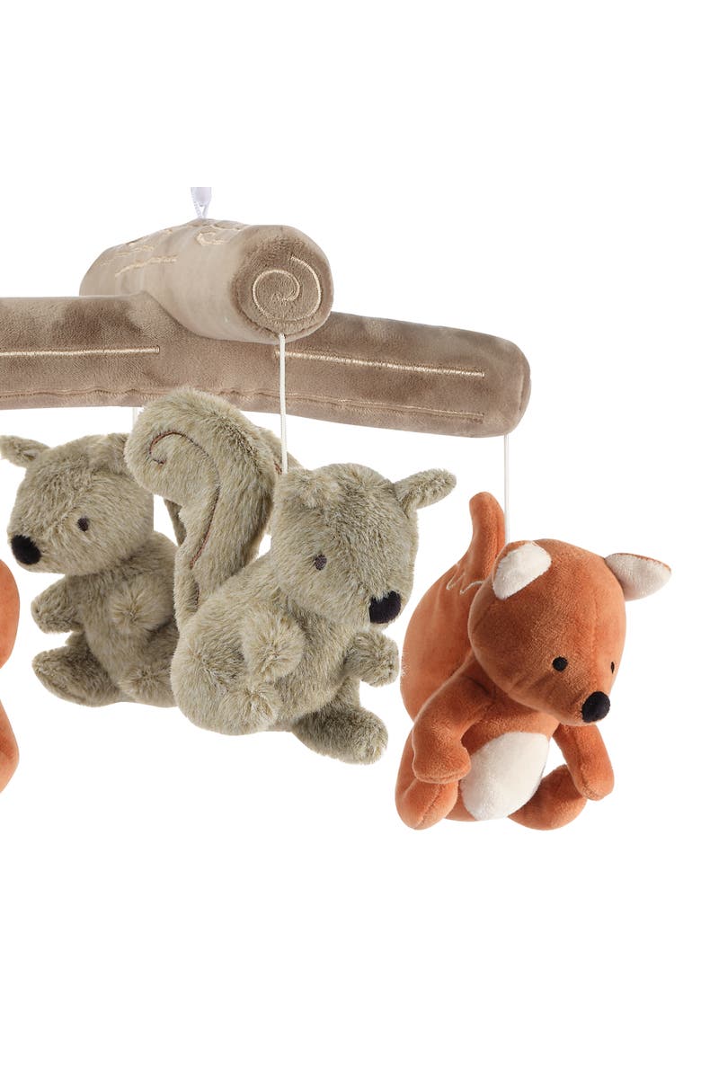 Lambs & Ivy Treetop Fox & Squirrel Woodland Musical Baby Crib Mobile Soother Toy, Alternate, color, Multicolor