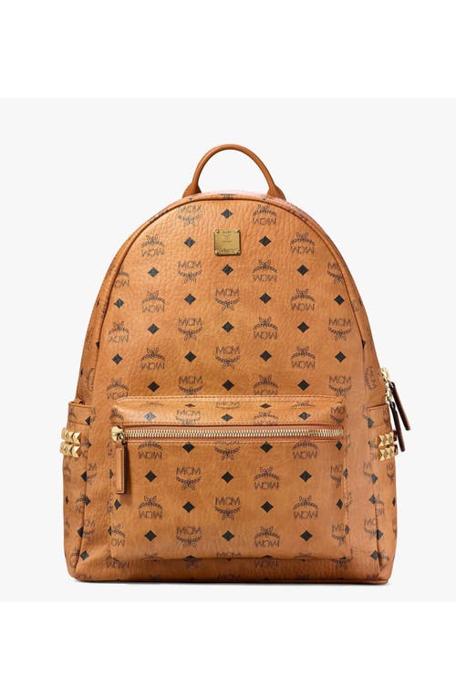 Mcm Stark Side Studs Backpack In Brown