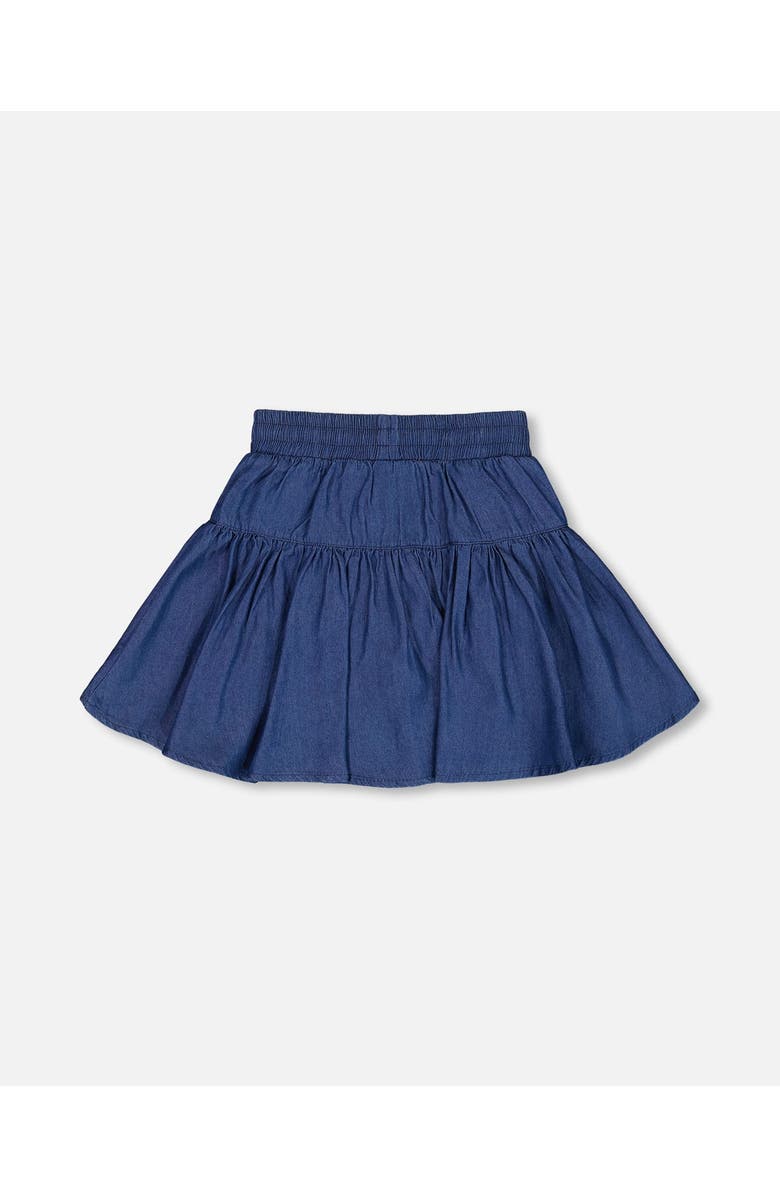 Deux par Deux Little Girl's Chambray Skort Navy Blue, Alternate, color, 