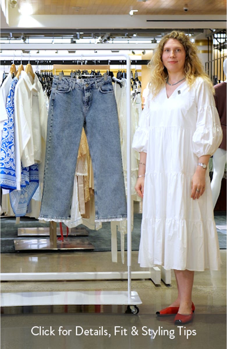 Kenny Broderie Trim Straight Leg Jeans, sales video thumbnail