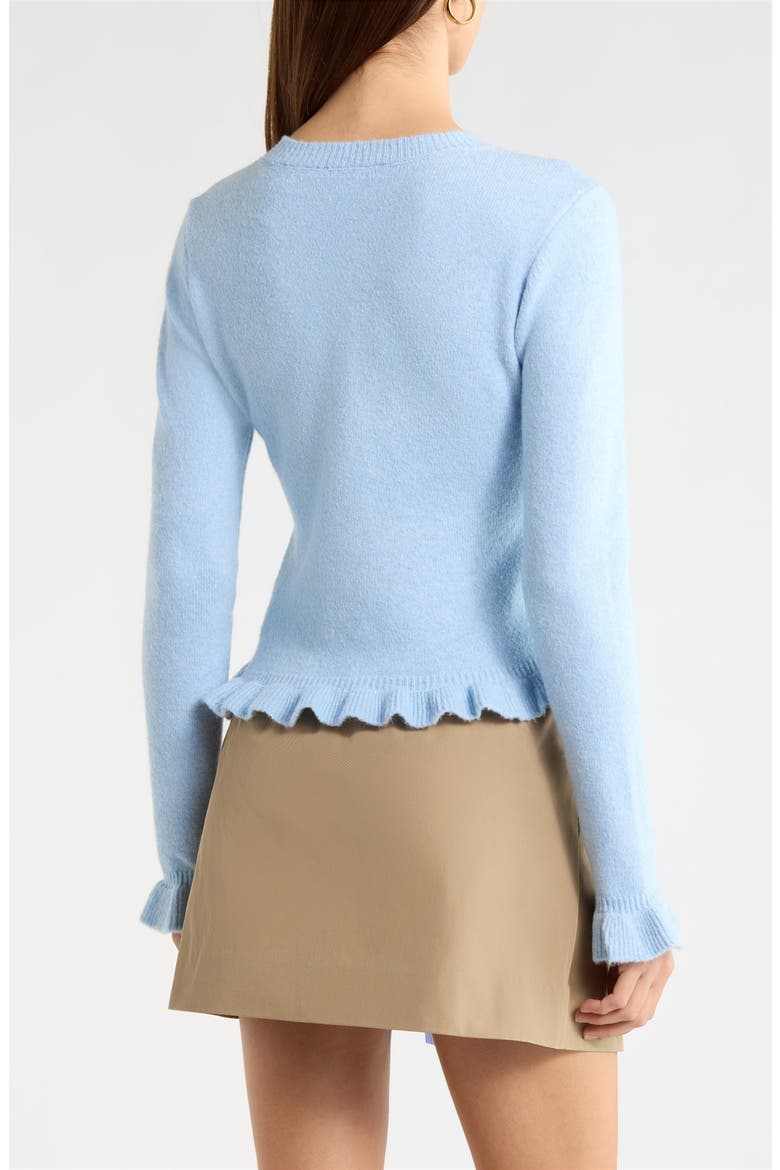 Eowyn Ruffle Cardigan, Alternate, color, LIGHT BLUE
