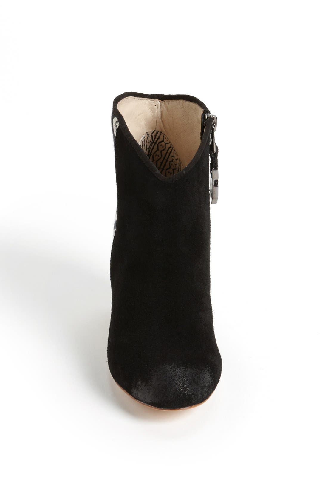 'Jardin Taos' Bootie, Alternate, color, BLACK