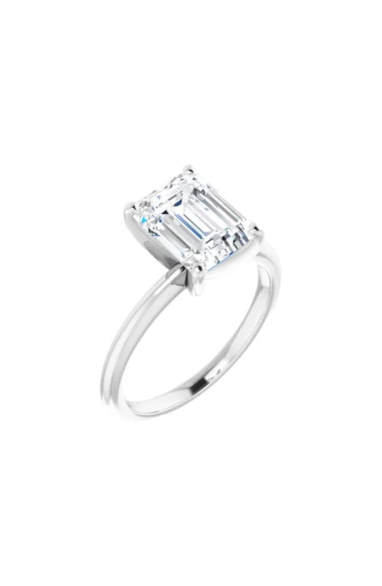 Bliss Diamond 3.00Ct Platinum Certified Lab Grown Emerald Cut Diamond Engagement Ring, Alternate, color,