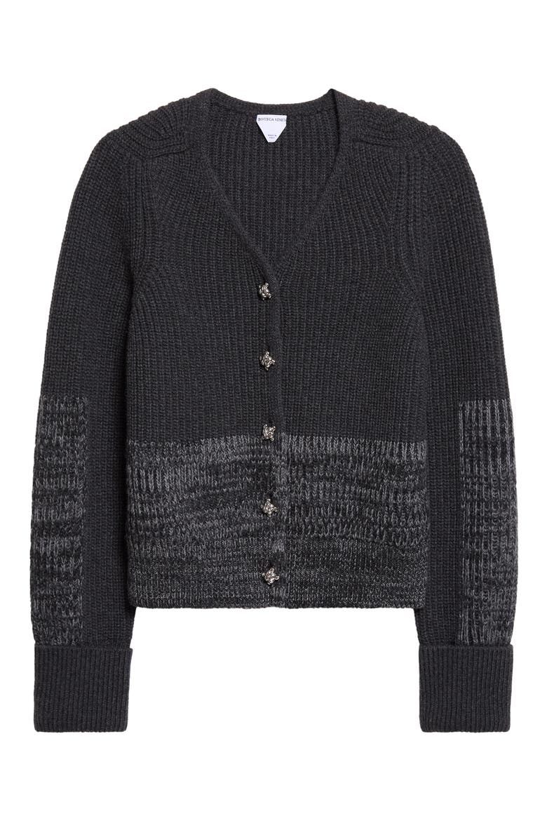 Rib Wool & Cashmere Cardigan, Main, color, 1994 ARDOISE MELANGE