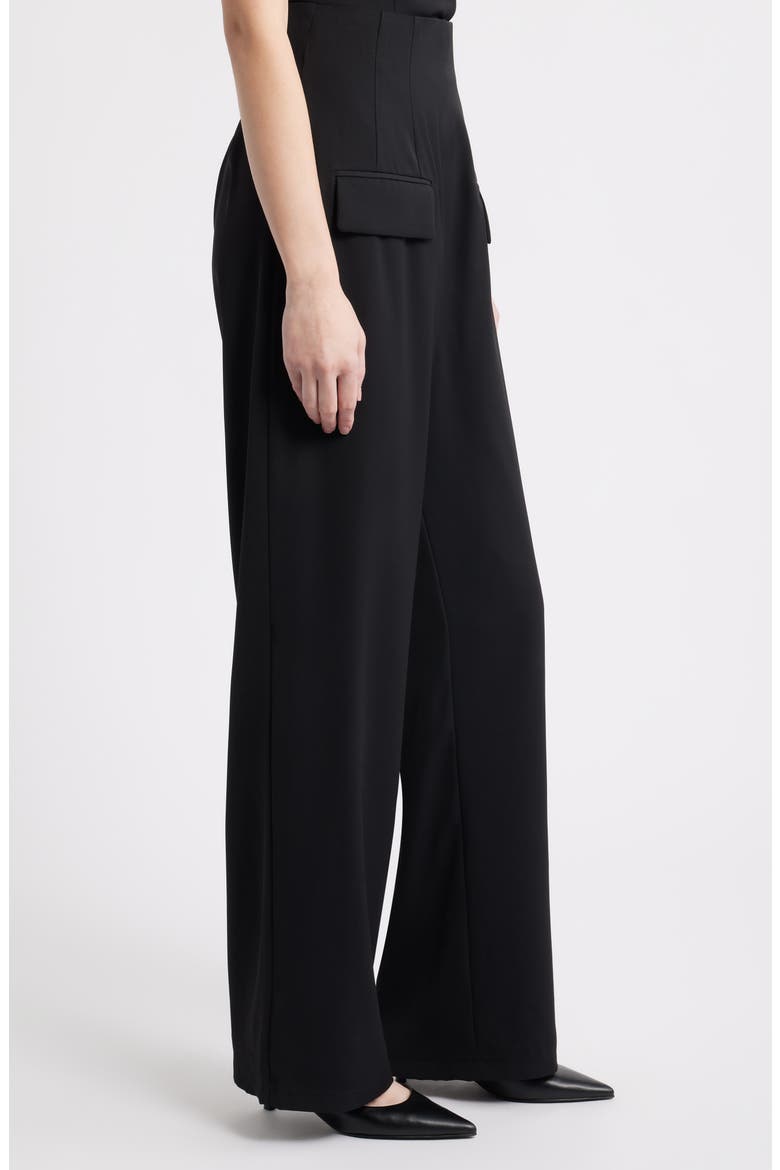 The Ultimate Muse High Waist Wide Leg Pants, Alternate, color, BLACK