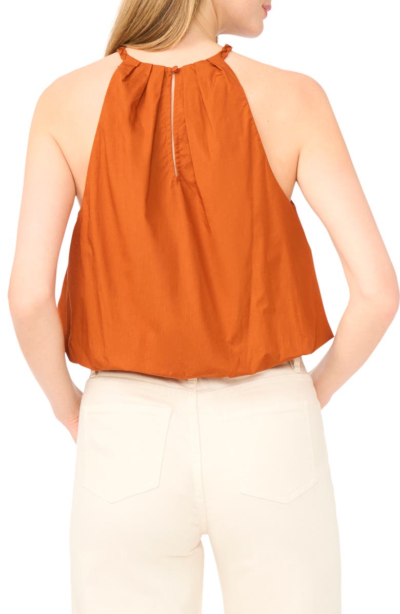 Parker Bubble Hem Halter Neck Top, Alternate, color, Rust