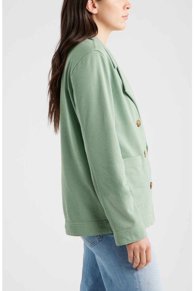 Double Breasted Knit Blazer, Alternate, color, GREEN HEDGE