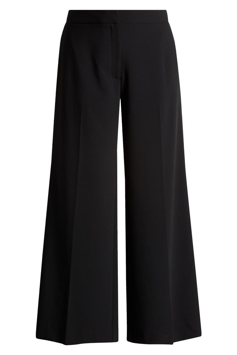 The Lennox Wide Leg Trousers, Alternate, color, BLACK