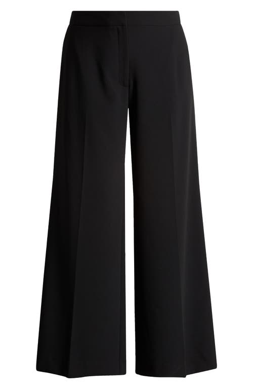 Nordstrom Flat Front Wide Leg Pants In Black