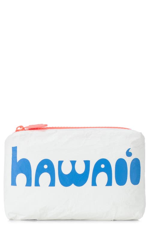 Aloha Collection Mini Water Resistant Tyvek® Zip Pouch in Cerulean 