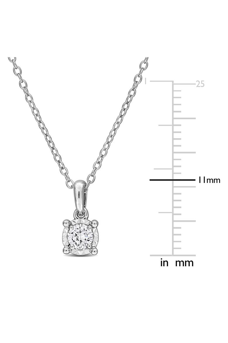 1/4 CTW Lab-Grown Diamond Solitaire Necklace, Alternate, color, Sterling silver