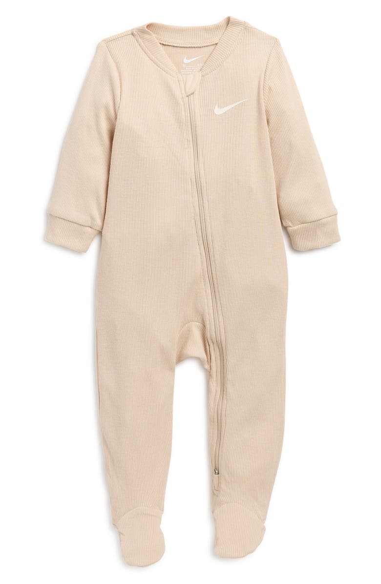 Nike Ribbed Footie, Main, color, Sanddrift