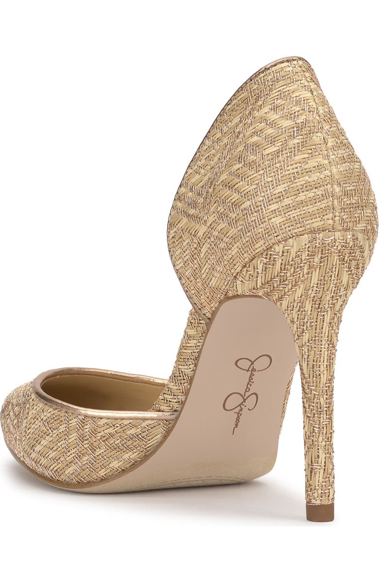 Jessica Simpson Prizma Half d'Orsay Pointed Toe Pump, Alternate, color, Natural/ Light