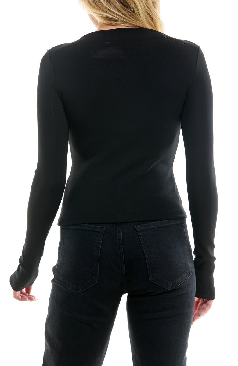 Ribbed Boat Neck T-Shirt