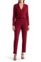 Split Neck Long Sleeve Jumpsuit