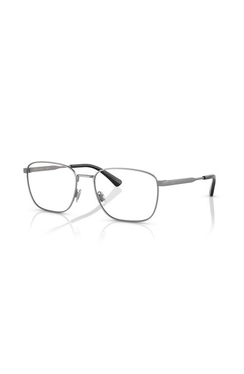 Polo Ralph Lauren 56mm Rectangle Optical Glasses In Metallic