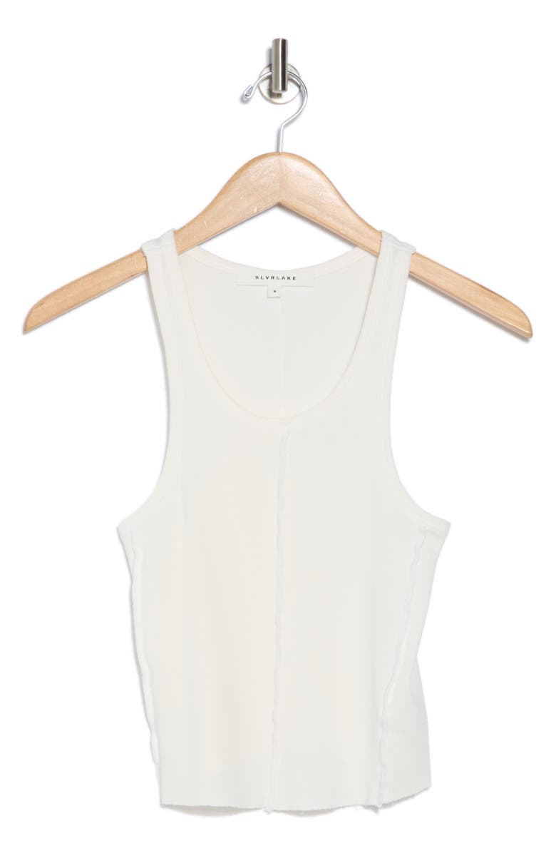 SLVRLAKE Re-Work Raw Hem Tank, Alternate, color, Natural White
