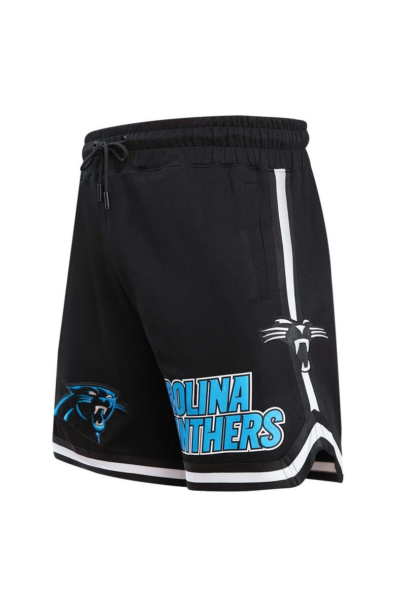 PRO STANDARD Men's Pro Standard Black Carolina Panthers Classic Chenille Shorts, Alternate, color, 
