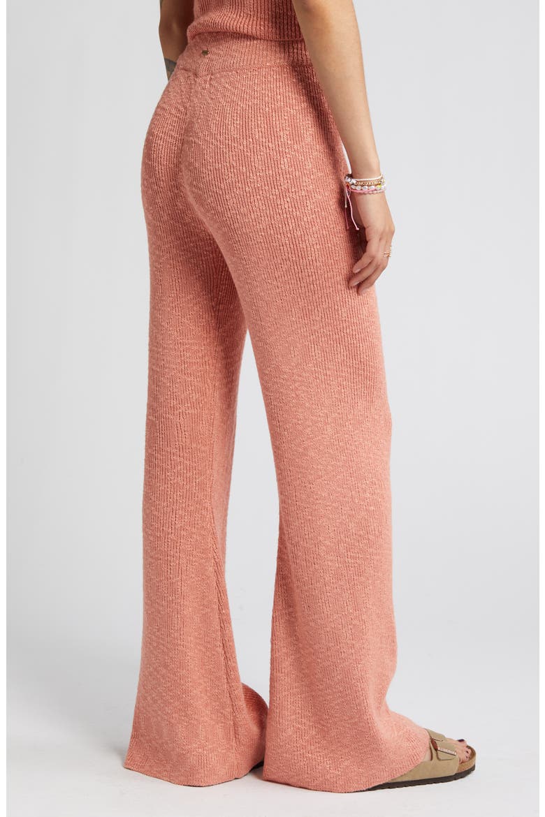 Tropics Pull-On Rib Stitch Pants, Alternate, color, CORAL
