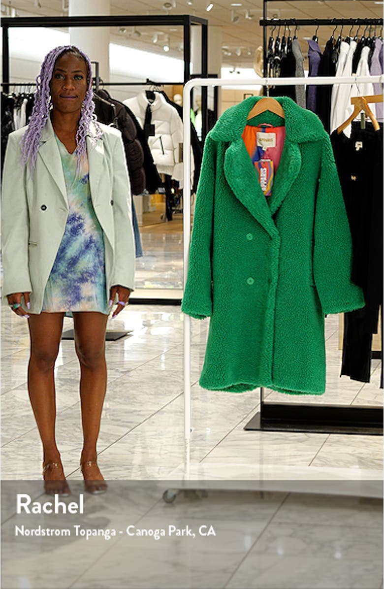 Dasha Recycled Polyester & Hemp Faux Fur Coat, sales video thumbnail