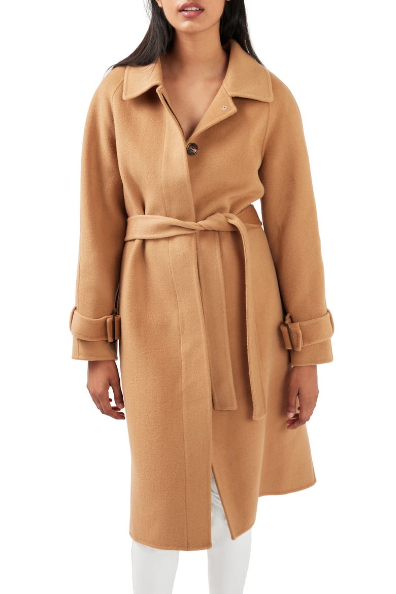 Shore to Shore Belted Wool Coat, Alternate, color, CAMEL