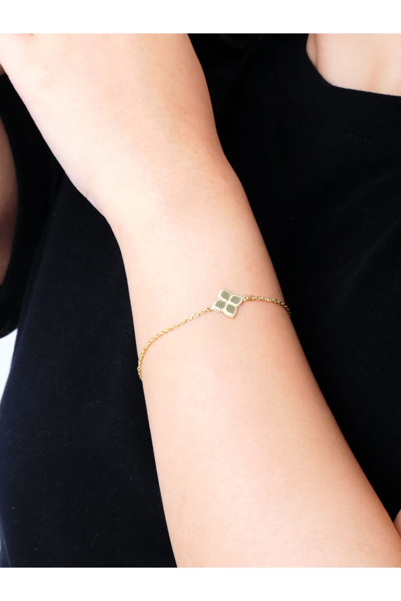 Clover Chain Bracelet in 14K Gold, 12mm, Alternate, color, Yellow Gold