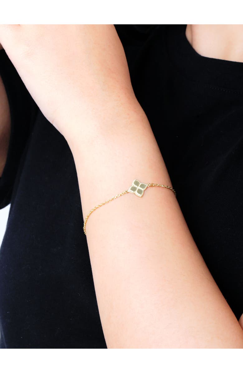 DEVATA Clover Chain Bracelet in 14K Gold, 12mm, Alternate, color, Yellow Gold