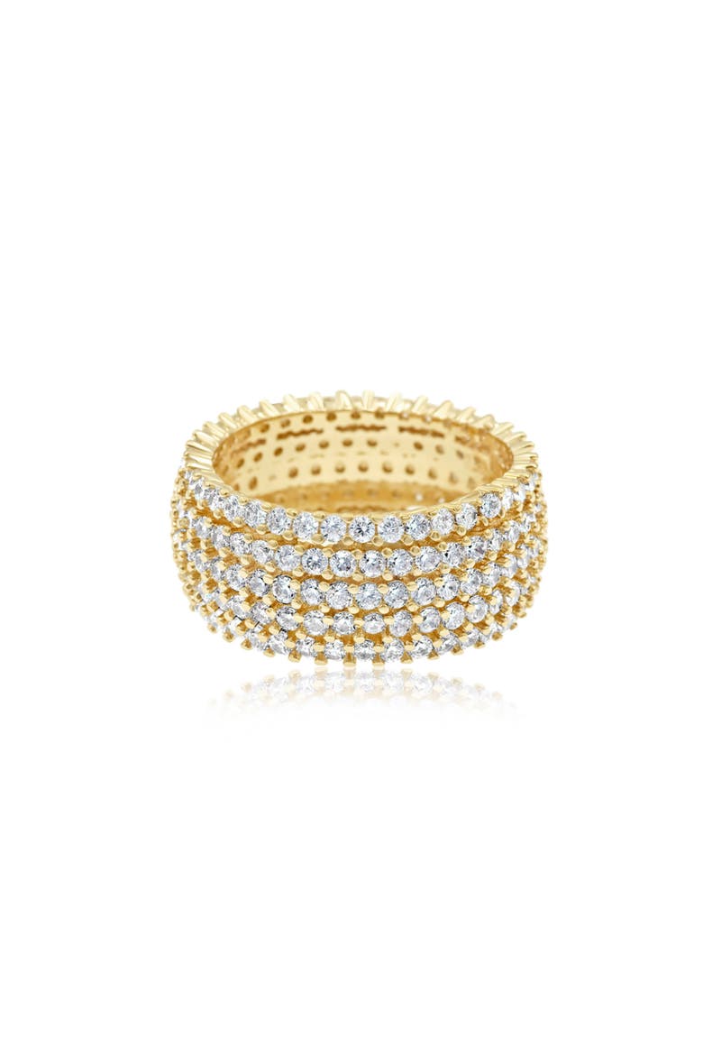 Pavé Cigar Band Ring, Main, color, GOLD