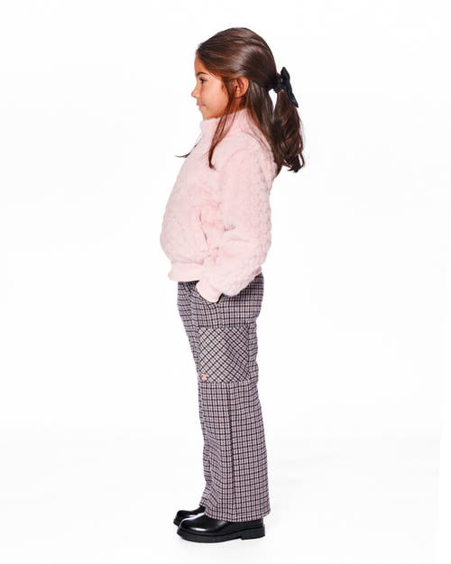 Deux Par Deux Jacquard Knit Flare Pants With Houndstooth In Black