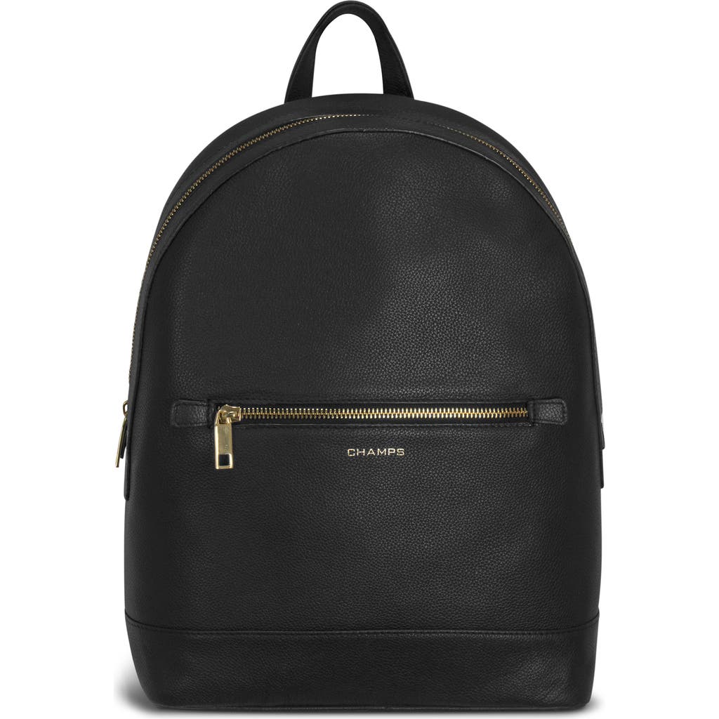 CHAMPS Leather Backpack in Black at Nordstrom Rack