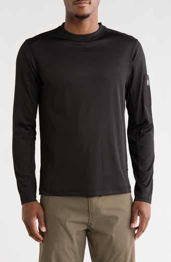 Grid Jacquard Long Sleeve T-Shirt