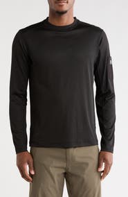 CARBON + CRAFT Grid Jacquard Long Sleeve T-Shirt