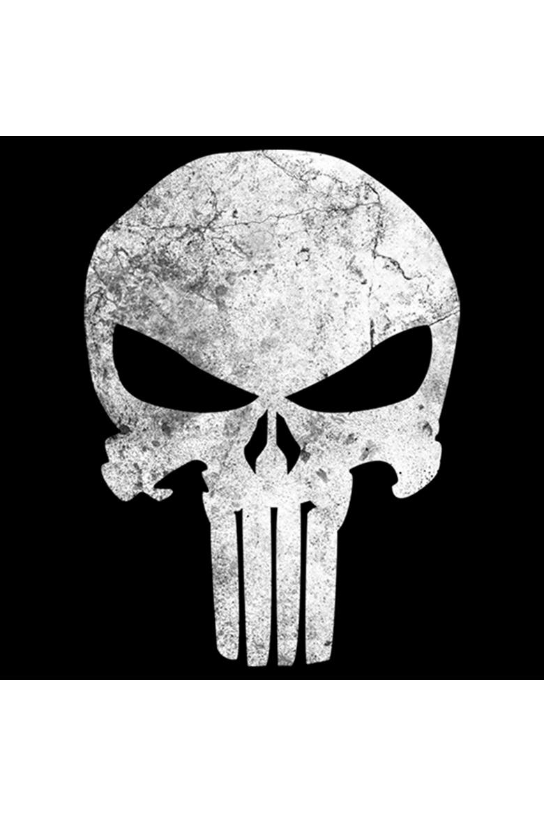 Men's Marvel Punisher Distressed Skull Logo  Graphic T-Shirt, Alternate, color, Black