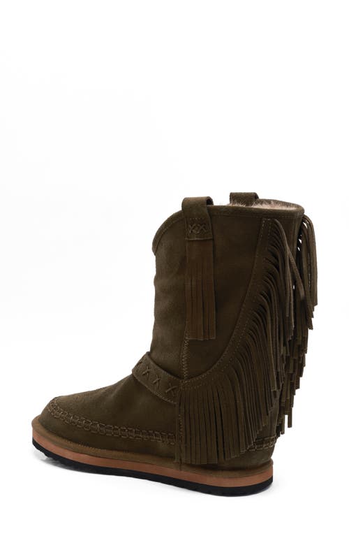 Free People Faye Fringe Faux Fur Boot