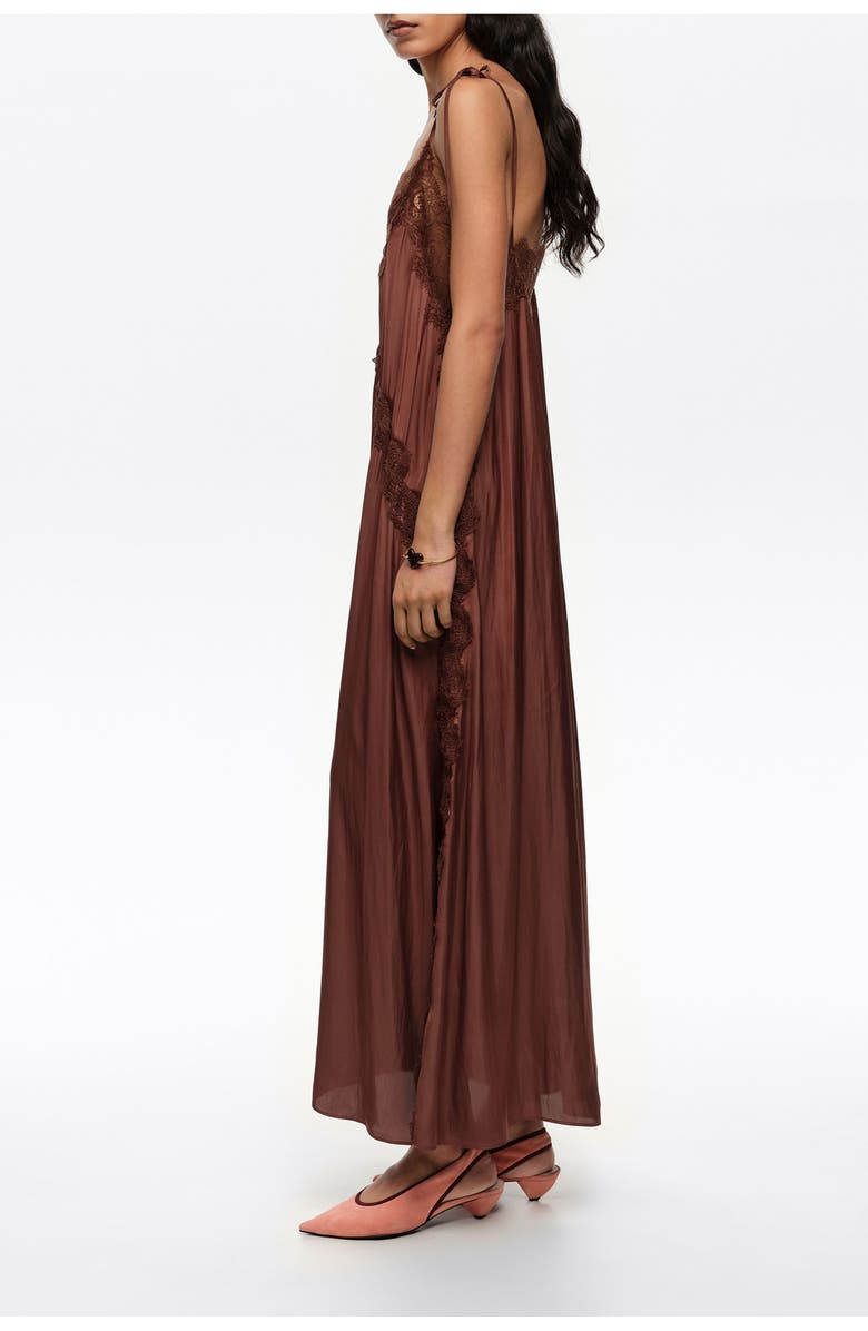 Bimba y Lola Lace Fluid Dress, Alternate, color, Brown