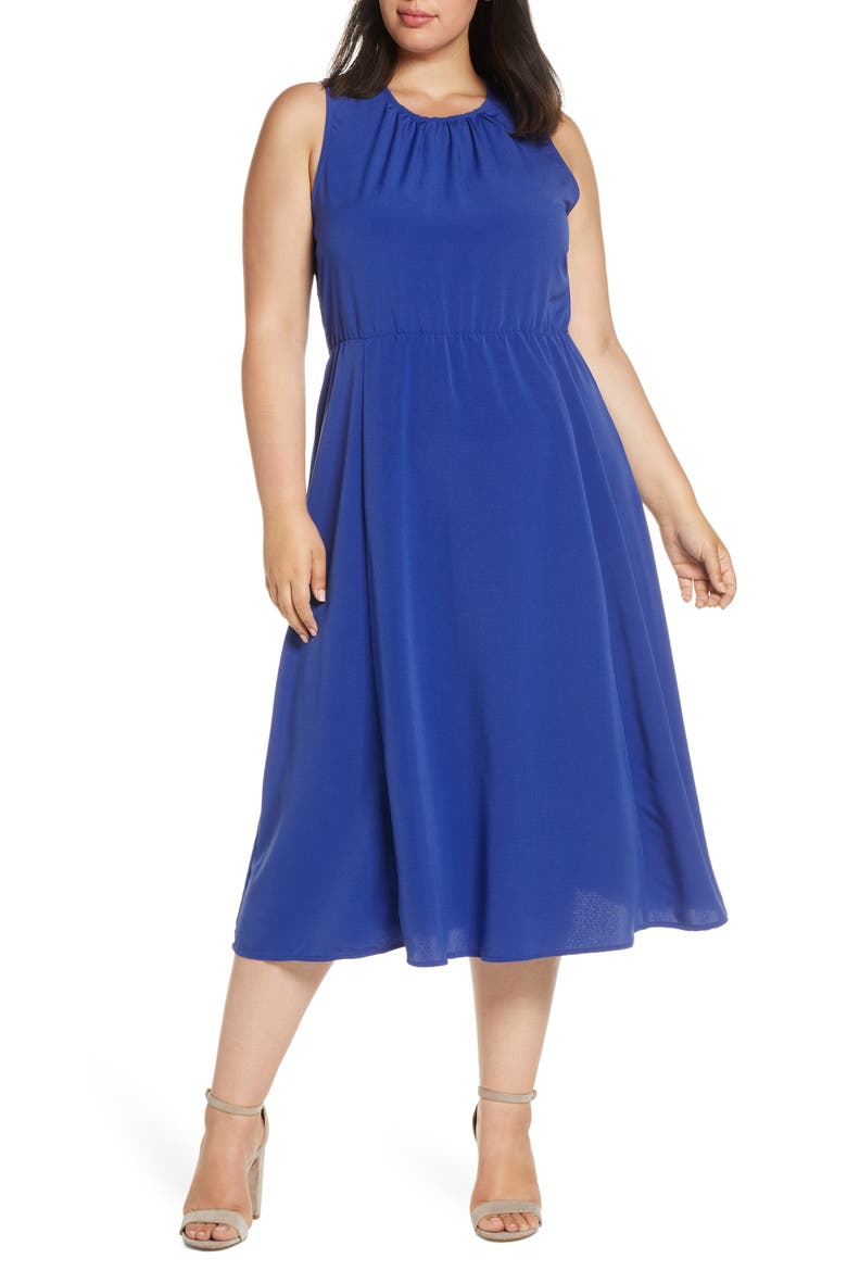 Francis Tie Back Dress, Main, color, CLASSIC BLUE