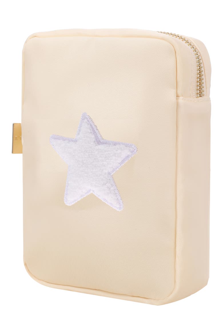 Mini Star Cosmetics Bag, Alternate, color, CREAM