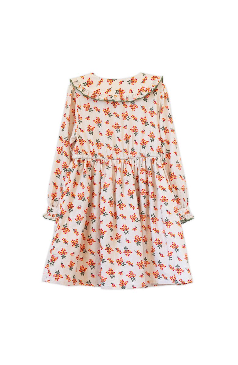Beet World Little Kid Adelaide Velvet Tie Dress, Alternate, color, Autumn Floral