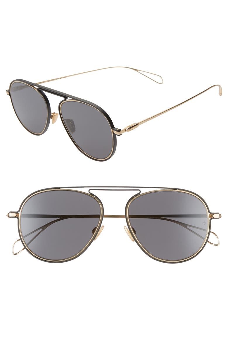 rag & bone 55mm Aviator Sunglasses, Main, color, Semi Matte Gold