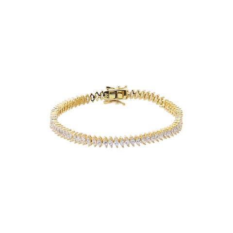 Fancy CZ Marquise Tennis Bracelet