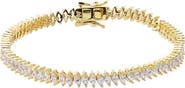 BY ADINA EDEN Fancy CZ Marquise Tennis Bracelet