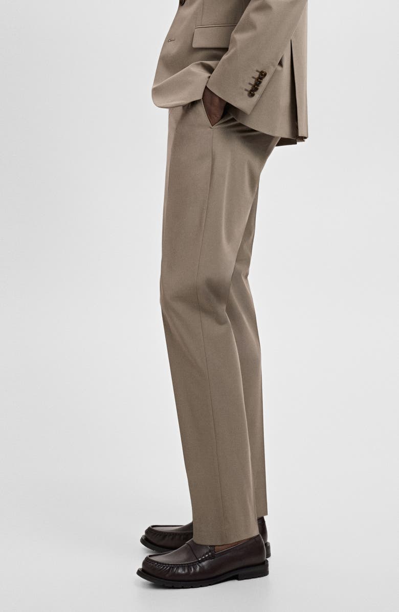 MANGO Milan Slim Fit Suit Pants, Alternate, color, Mink Grey