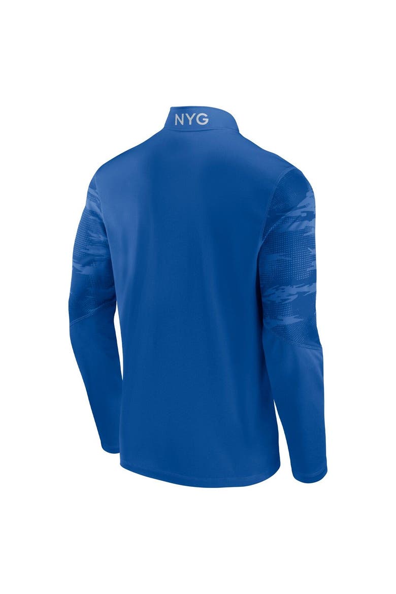 Men's Fanatics Branded Royal New York Giants Ringer Quarter-Zip Jacket, Alternate, color, Royal