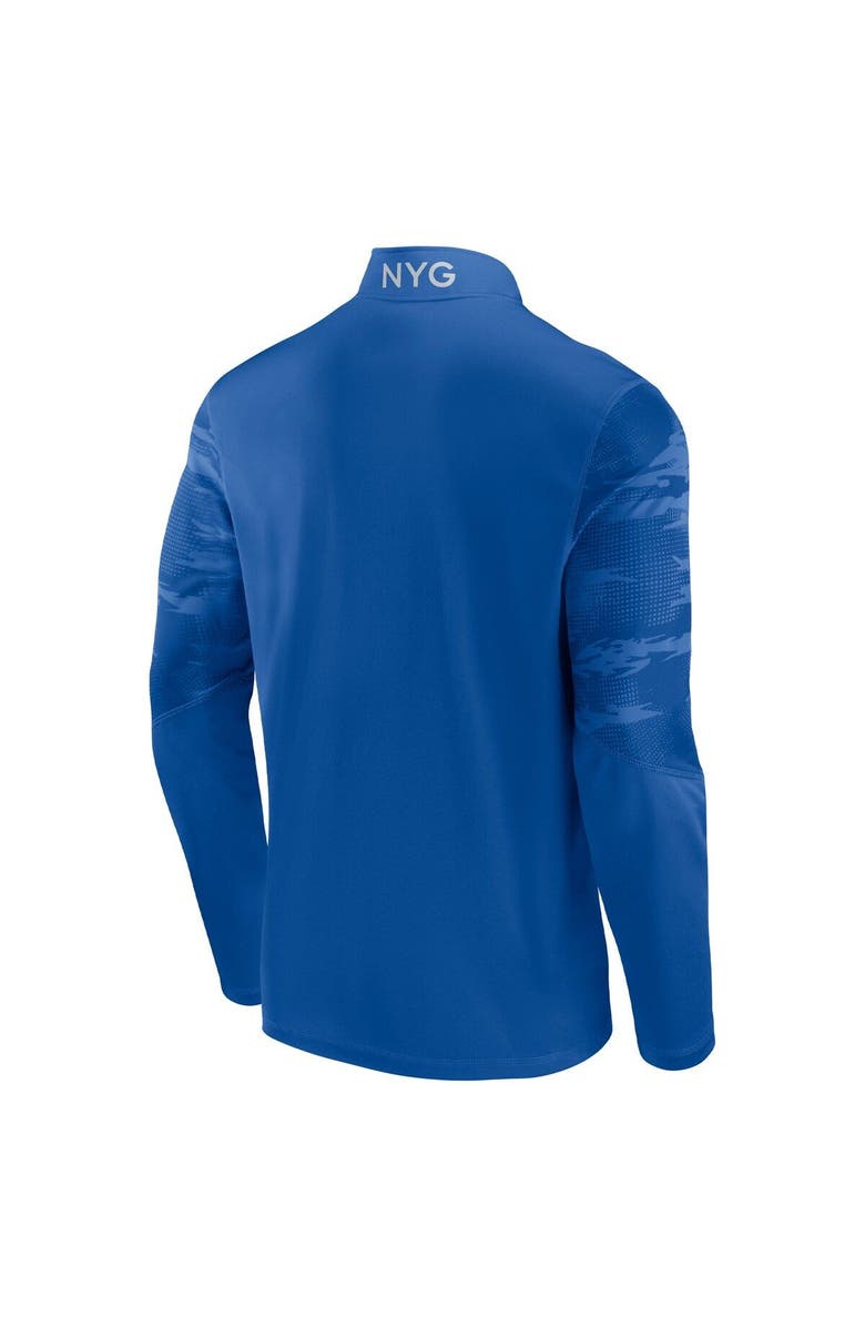 FANATICS Men's Fanatics Branded Royal New York Giants Ringer Quarter-Zip Jacket, Alternate, color, 