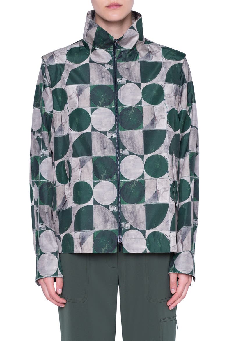 Circlefield Print Zip Front Jacket, Main, color, CIRCLE FIELD PRINT