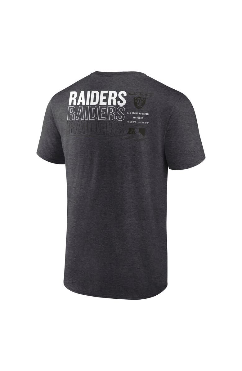 FANATICS Men's Fanatics Charcoal Las Vegas Raiders Repeat Stats T-Shirt, Alternate, color, Charcoal