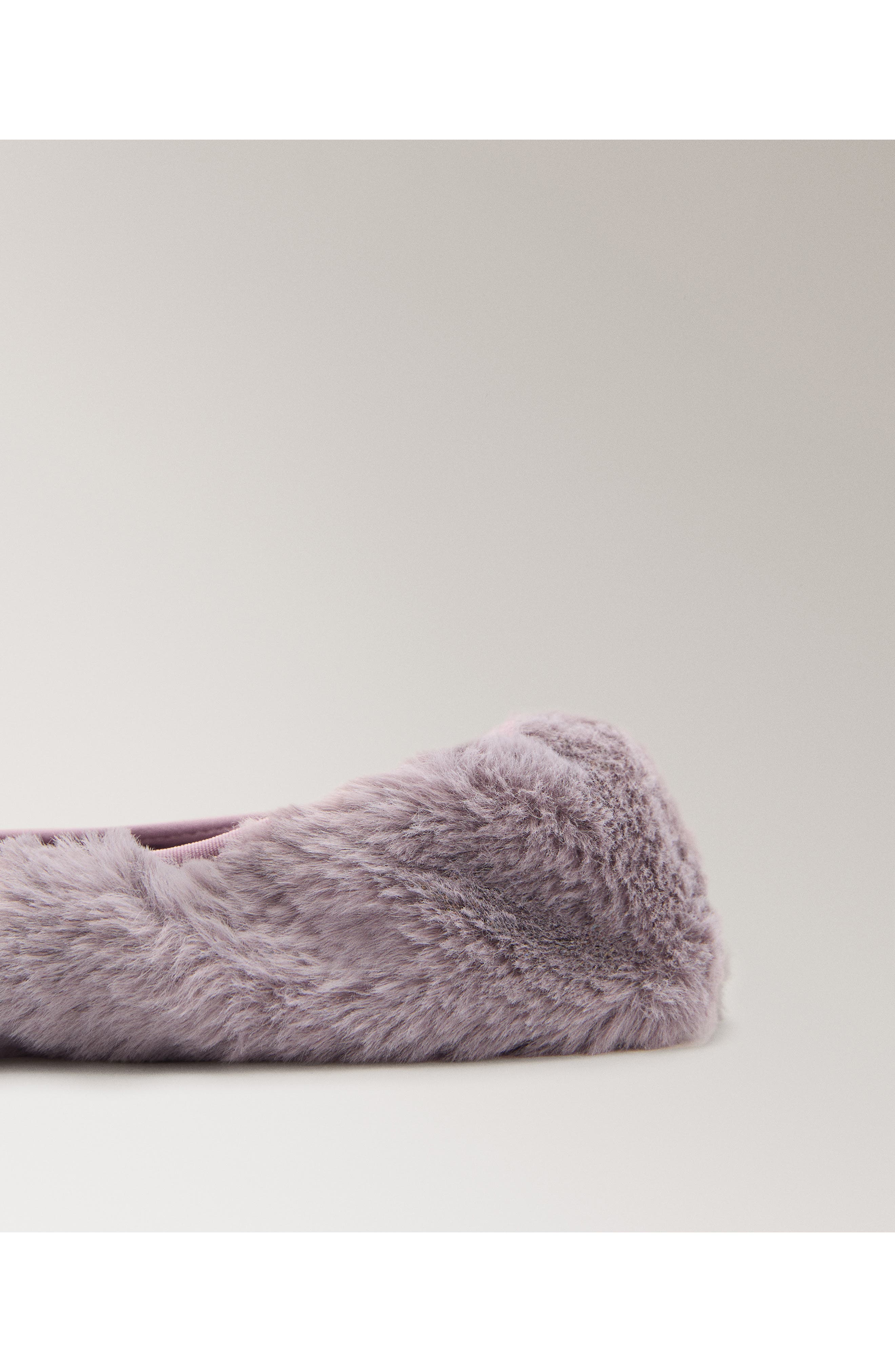 MANGO Faux Fur Slipper, Alternate, color, Purple