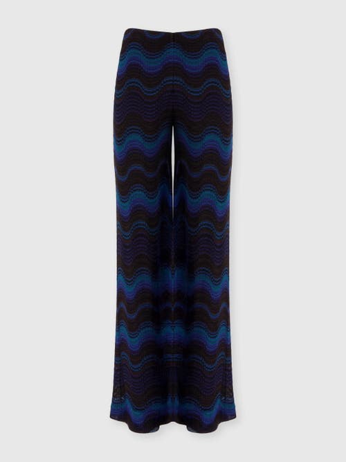 Missoni Palazzo Trousers With Wave Pattern In Black